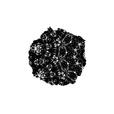 Beyaz arkaplanda soyut geometrik şekil. Vektör illüstrasyonu  