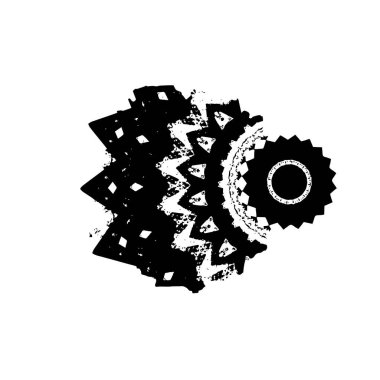 Beyaz arkaplanda soyut geometrik şekil. Vektör illüstrasyonu  