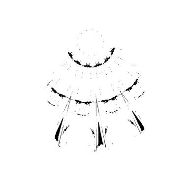 Beyaz arkaplanda soyut geometrik şekil. Vektör illüstrasyonu  