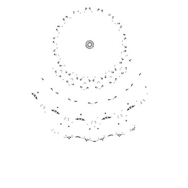Beyaz arkaplanda soyut geometrik şekil. Vektör illüstrasyonu  