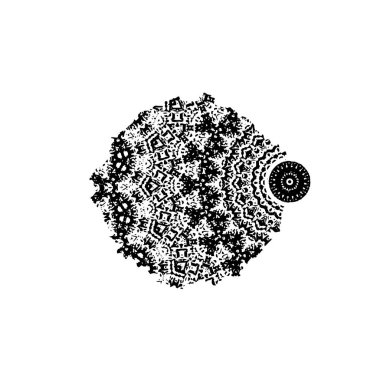 Beyaz arkaplanda soyut geometrik şekil. Vektör illüstrasyonu  