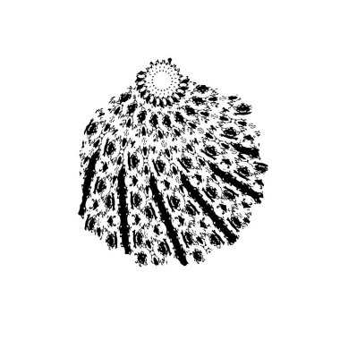 Beyaz arkaplanda soyut geometrik şekil. Vektör illüstrasyonu  