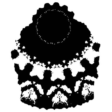 Beyaz arkaplanda soyut geometrik şekil. Vektör illüstrasyonu  