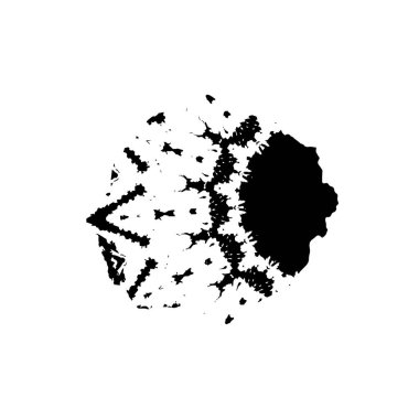Beyaz arkaplanda soyut geometrik şekil. Vektör illüstrasyonu  