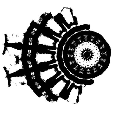 Beyaz arkaplanda soyut geometrik şekil. Vektör illüstrasyonu  