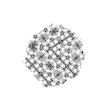 Beyaz arkaplanda soyut geometrik şekil. Vektör illüstrasyonu  