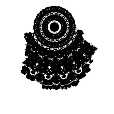 Beyaz arkaplanda soyut geometrik şekil. Vektör illüstrasyonu  