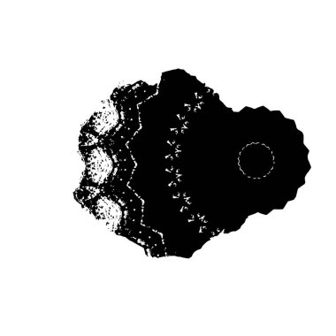 Beyaz arkaplanda soyut geometrik şekil. Vektör illüstrasyonu  