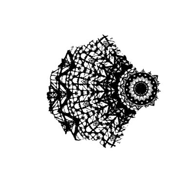 Beyaz arkaplanda soyut geometrik şekil. Vektör illüstrasyonu  