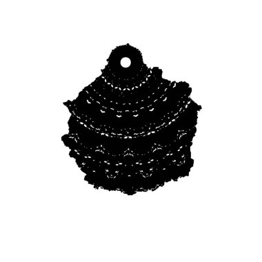 Beyaz arkaplanda soyut geometrik şekil. Vektör illüstrasyonu  