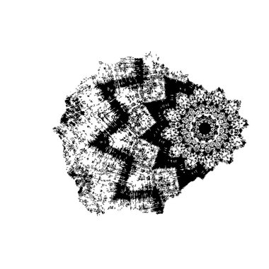 Beyaz arkaplanda soyut geometrik şekil. Vektör illüstrasyonu  