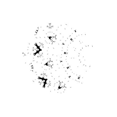 Beyaz arkaplanda soyut geometrik şekil. Vektör illüstrasyonu  