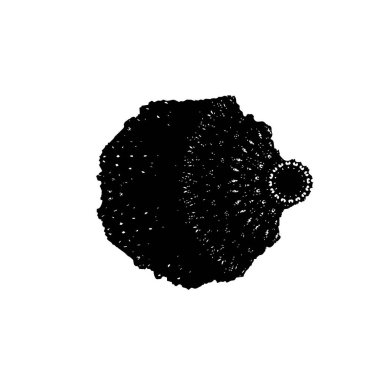 Beyaz arkaplanda soyut geometrik şekil. Vektör illüstrasyonu  