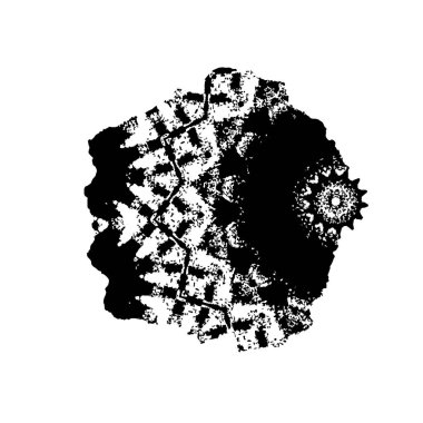Beyaz arkaplanda soyut geometrik şekil. Vektör illüstrasyonu  