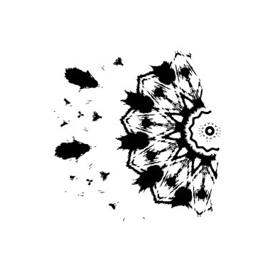 Beyaz arkaplanda soyut geometrik şekil. Vektör illüstrasyonu  