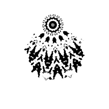 Beyaz arkaplanda soyut geometrik şekil. Vektör illüstrasyonu  