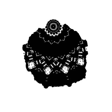 Beyaz arkaplanda soyut geometrik şekil. Vektör illüstrasyonu  