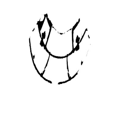 Beyaz arkaplanda grunge spot tasarım ögesi, vektör illüstrasyonu