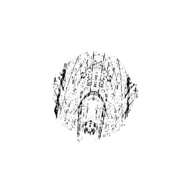 Beyaz arkaplanda grunge spot tasarım ögesi, vektör illüstrasyonu