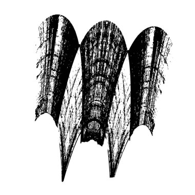 Beyaz arkaplanda grunge spot tasarım ögesi, vektör illüstrasyonu