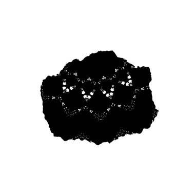 Beyaz arkaplanda kısmi mandala geometrik izi