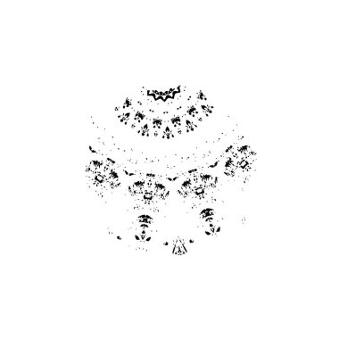 Beyaz arkaplanda kısmi mandala geometrik izi