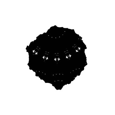 Beyaz arkaplanda kısmi mandala geometrik izi