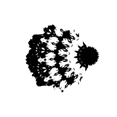Beyaz arkaplanda kısmi mandala geometrik izi