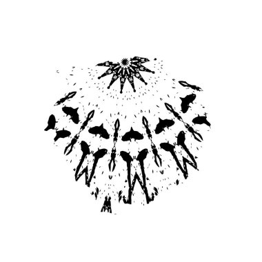 süs dokusu ve sanat tasarımı ile siyah ve beyaz monokrom soyut arkaplan