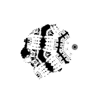 Beyaz arkaplanda kısmi mandala geometrik izi