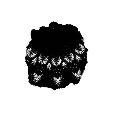 Beyaz arkaplanda kısmi mandala geometrik izi