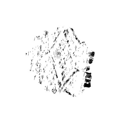 beyaz arkaplanda izole edilmiş siyah fırça darbesinin grunge dokusu 