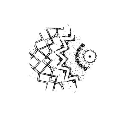 süs dokusu ve sanat tasarımı ile siyah ve beyaz monokrom soyut arkaplan