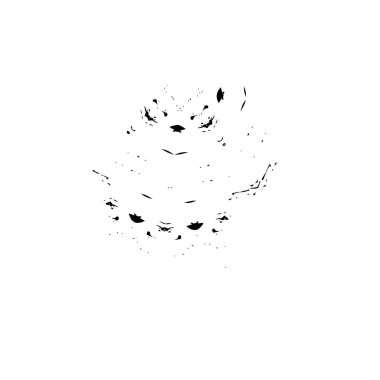 Beyaz arkaplanda kısmi mandala geometrik izi