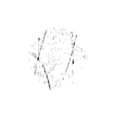 Siyah mürekkep lekesi beyaz arkaplanda izole edildi