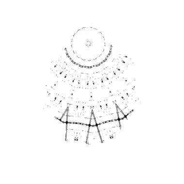 Yuvarlak kabile süsü, vektör illüstrasyon tasarımı