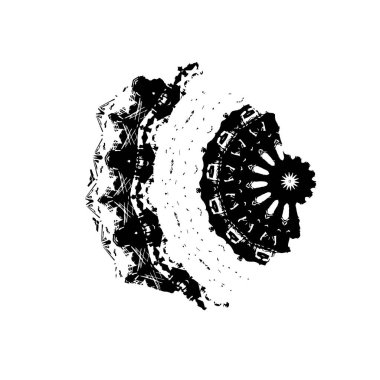 Yuvarlak kabile süsü, vektör illüstrasyon tasarımı