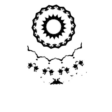 Yuvarlak kabile süsü, vektör illüstrasyon tasarımı