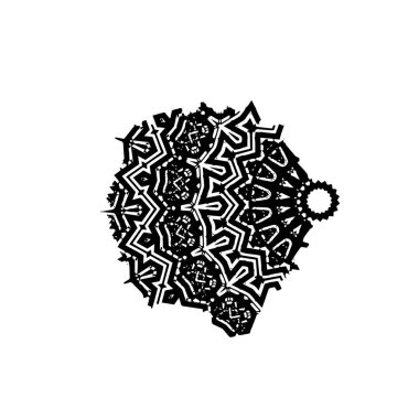 Yuvarlak kabile süsü, vektör illüstrasyon tasarımı