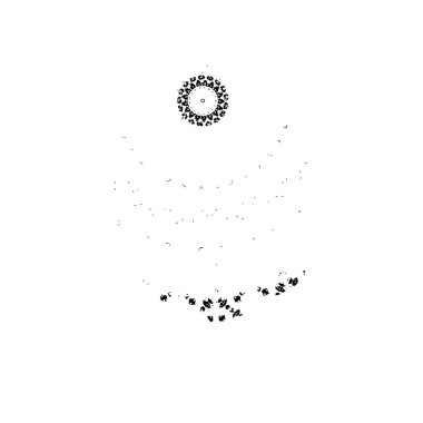 Yuvarlak kabile süsü, vektör illüstrasyon tasarımı