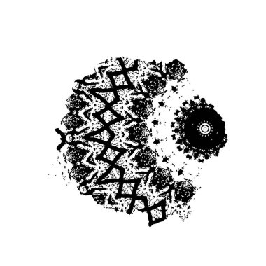 Yuvarlak kabile süsü, vektör illüstrasyon tasarımı