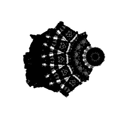 Yuvarlak kabile süsü, vektör illüstrasyon tasarımı