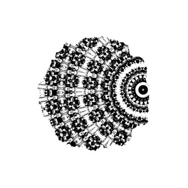 Yuvarlak kabile süsü, vektör illüstrasyon tasarımı