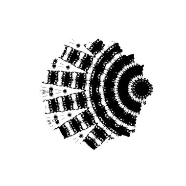 Yuvarlak kabile süsü, vektör illüstrasyon tasarımı