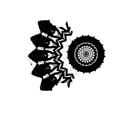Yuvarlak kabile süsü, vektör illüstrasyon tasarımı