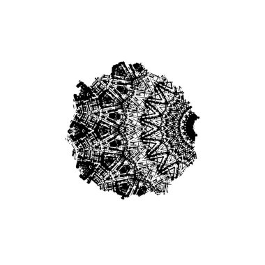 Yuvarlak kabile süsü, vektör illüstrasyon tasarımı