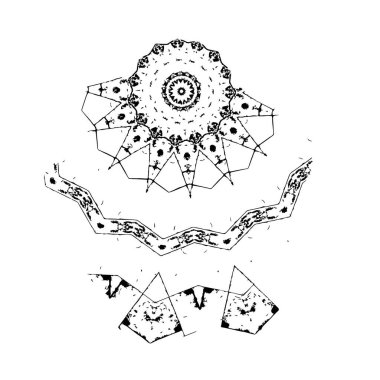 Yuvarlak kabile süsü, vektör illüstrasyon tasarımı