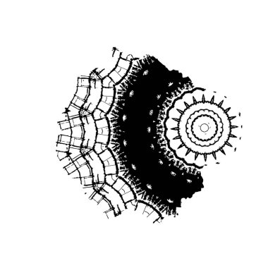 Yuvarlak kabile süsü, vektör illüstrasyon tasarımı