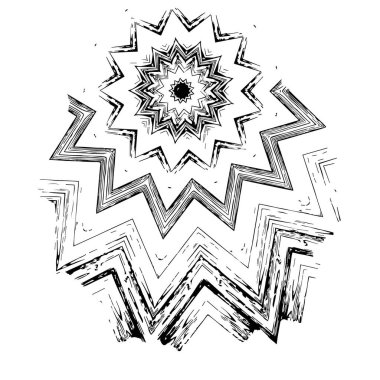 Yuvarlak kabile süsü, vektör illüstrasyon tasarımı