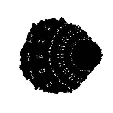 Yuvarlak kabile süsü, vektör illüstrasyon tasarımı